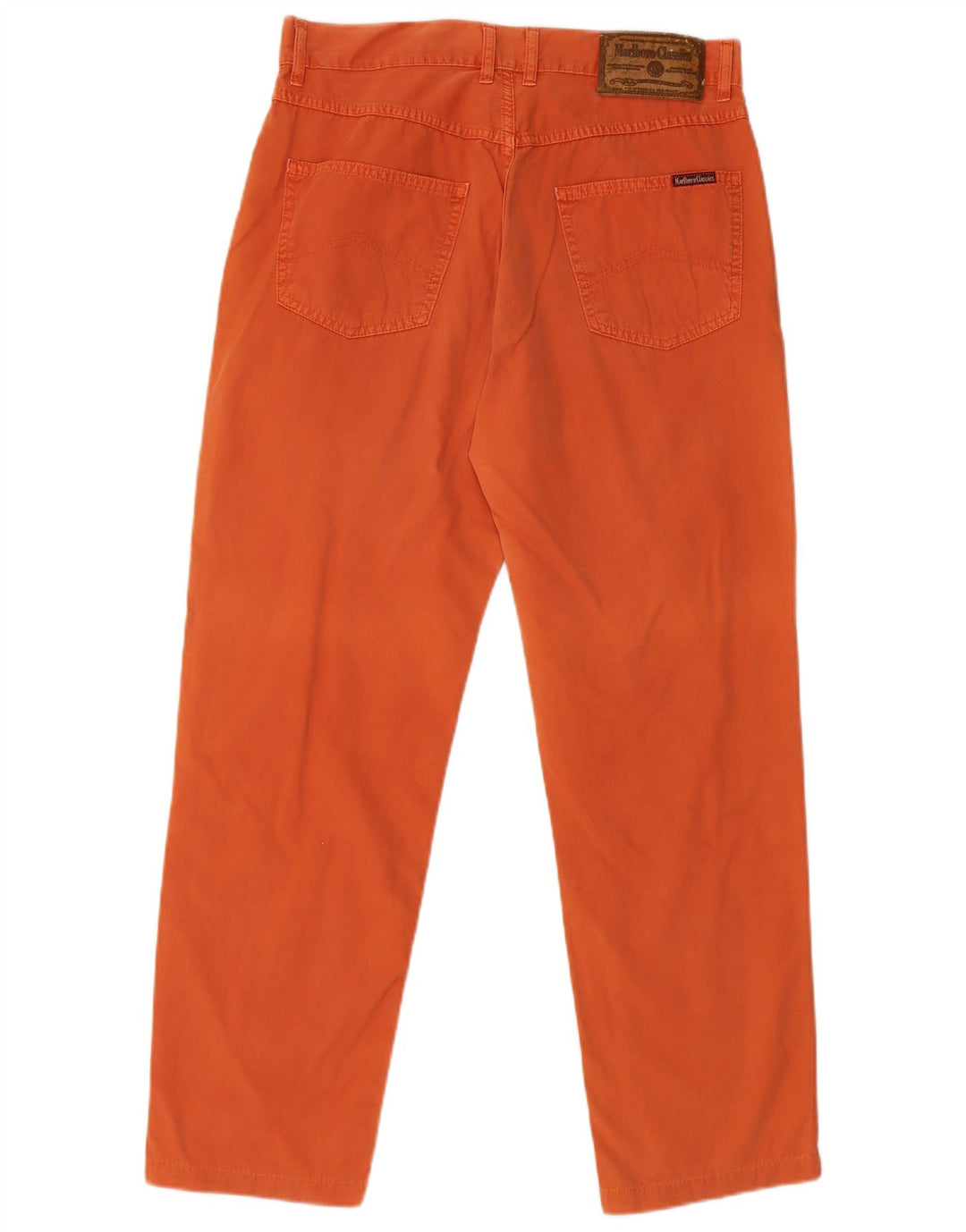 MARLBORO CLASSICS Pantalones casuales rectos para hombre W32 L28 Algodón naranja