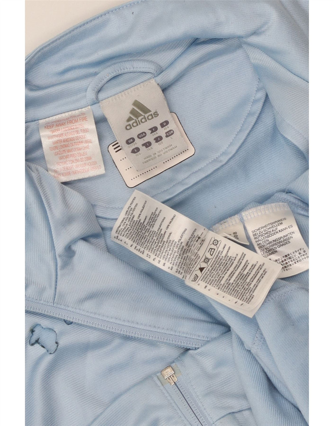 Adidas - Chaqueta de chándal para niño, 13-14 años, color azul, poliéster