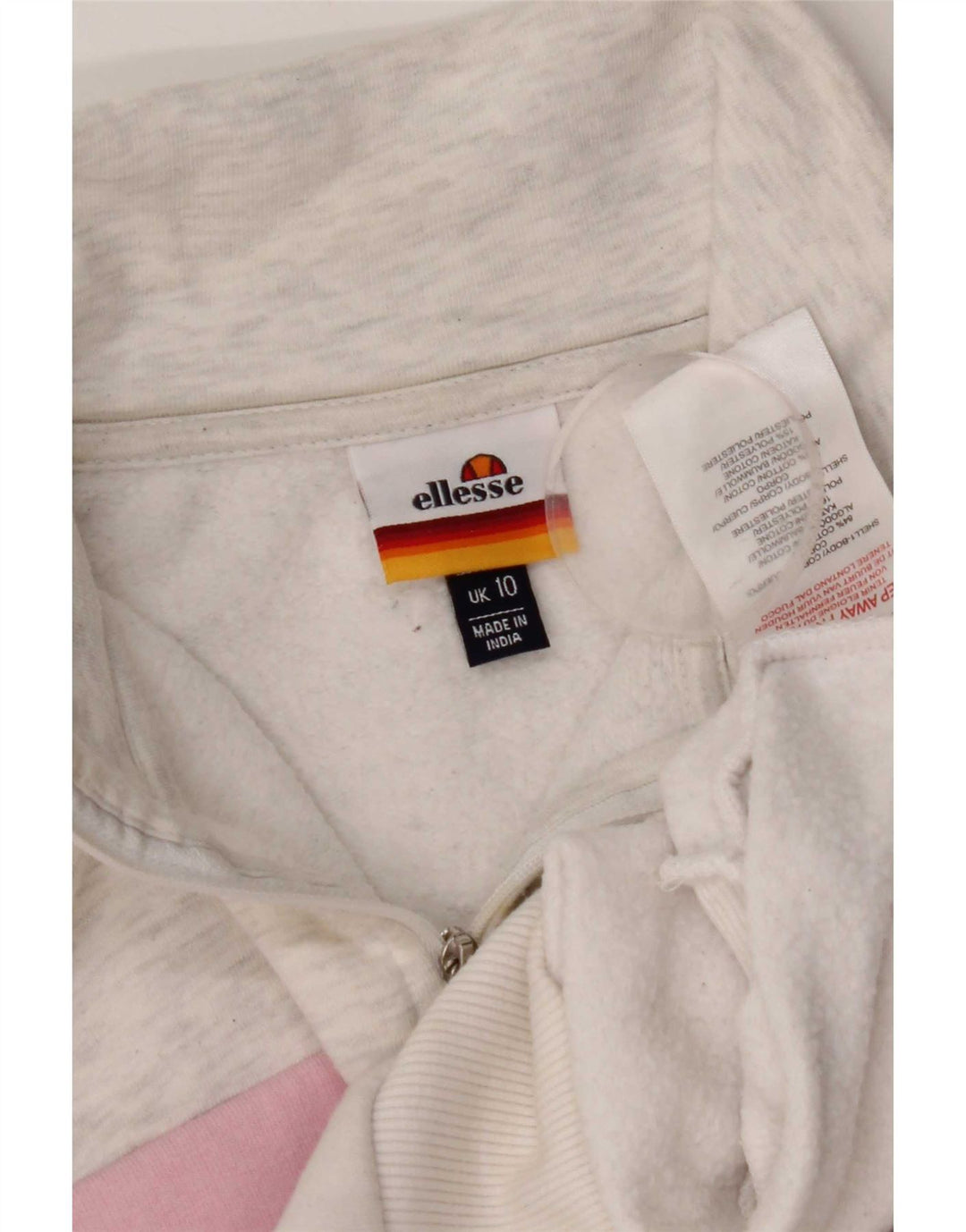 Ellesse - Sudadera corta extragrande para mujer, talla 10, color gris