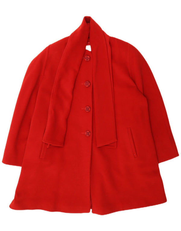 Abrigo vintage para mujer IT 47 XL Lana roja