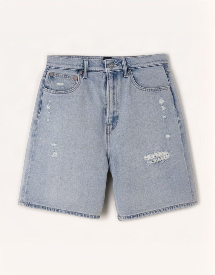 Gap Shorts De Mezclilla Desgastados Medium W28 Algodón Azul Mujer