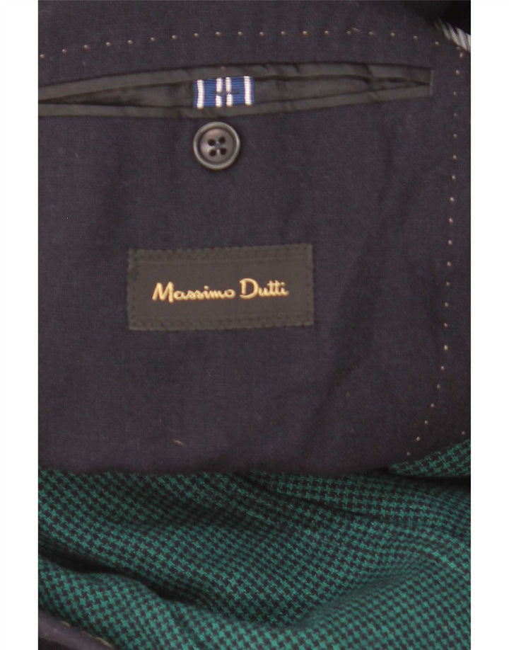 Massimo Dutti Chaqueta Blazer De 2 Botones Para Hombre EU 48 Mediana Lana Azul Marino