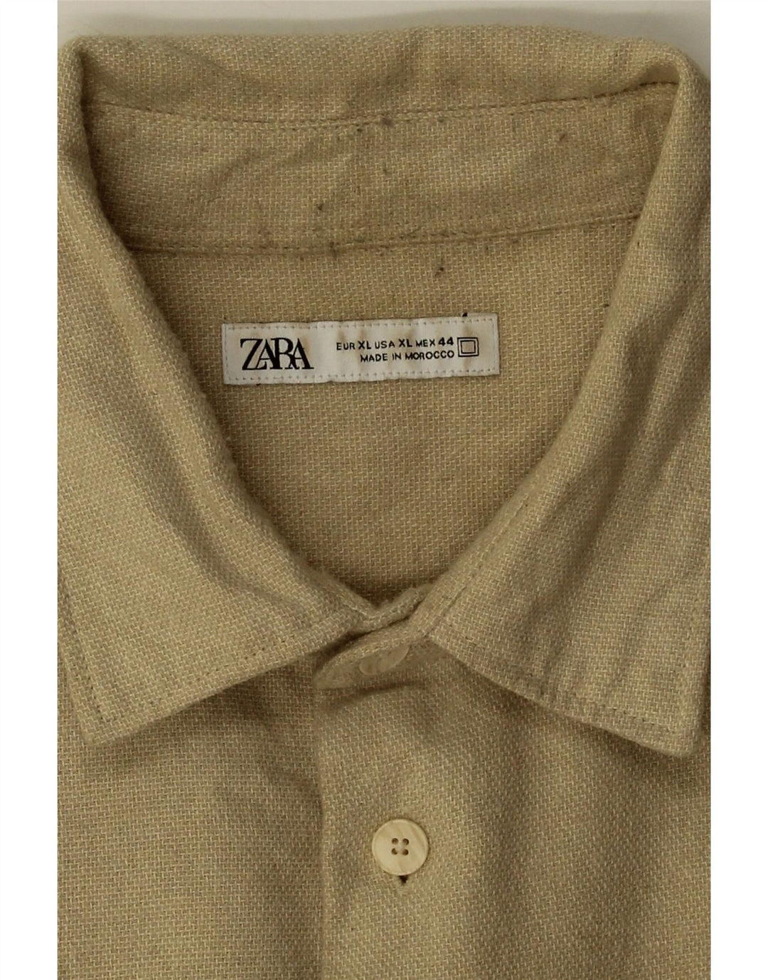 Zara Hombre Camisa XL Beige