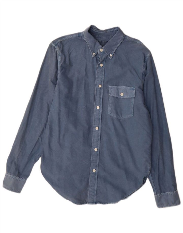 Camisa Abercrombie & Fitch Hombre Algodón Azul Medio