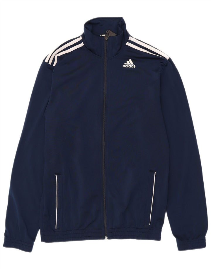 Adidas Chaqueta de chándal para hombre UK 36/38 Small Azul marino Poliéster