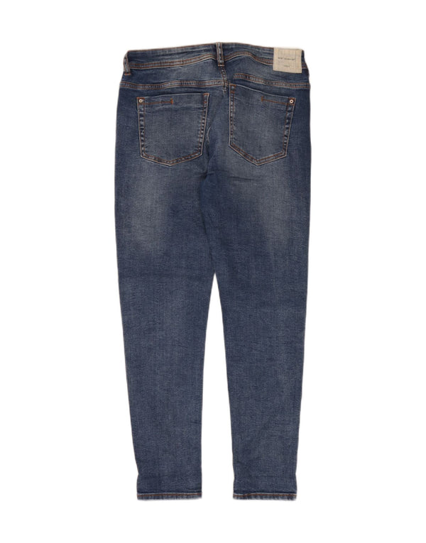 Zara Jeans Ajustados Mujer EU 40 Medium W30 L28 Azul Marino