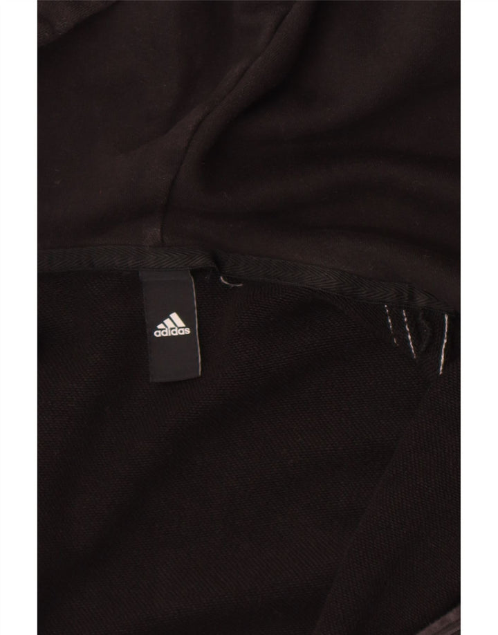 Adidas - Sudadera con capucha y cremallera para hombre, talla pequeña, color negro