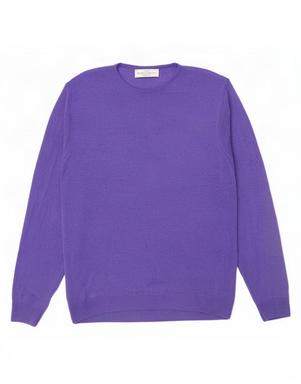 Marks & Spencer Womens Boat Neck Jumper Sweater UK 14 Large Purple