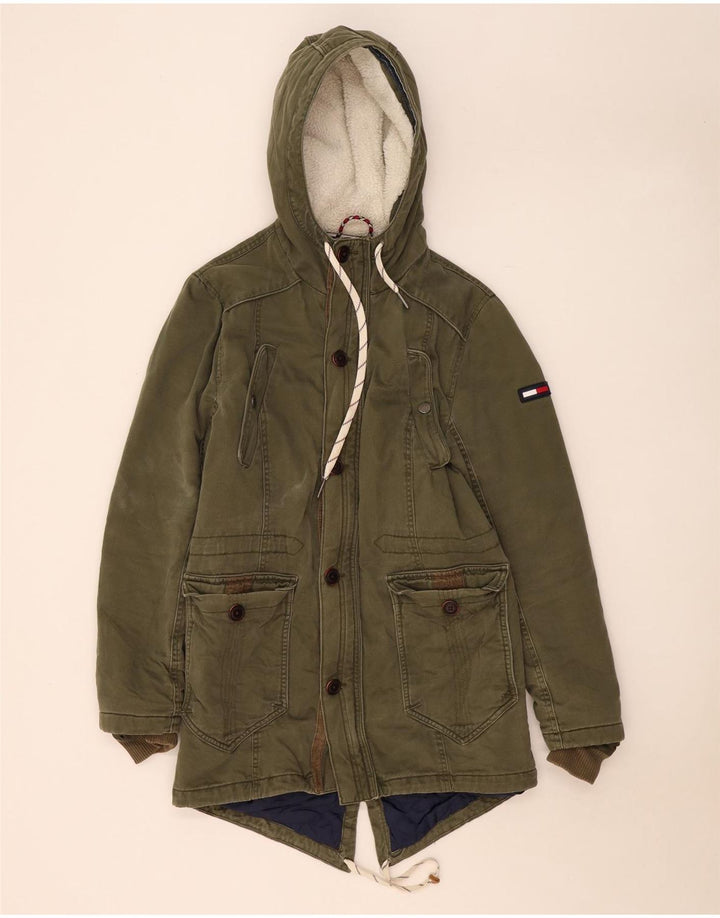 Tommy Hilfiger Chaqueta Parka con Capucha para Hombre UK 36 Small Khaki