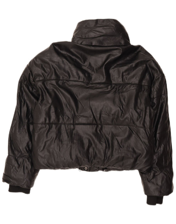 Zara Mujer Chaqueta Acolchada Extragrande UK 6 XS Negro