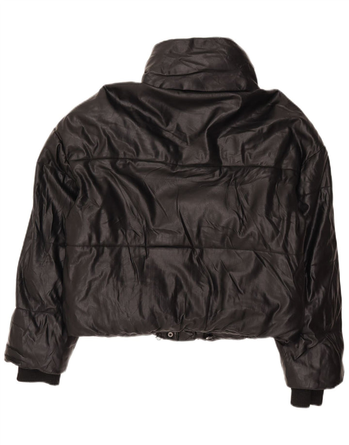 Zara Mujer Chaqueta Acolchada Extragrande UK 6 XS Negro