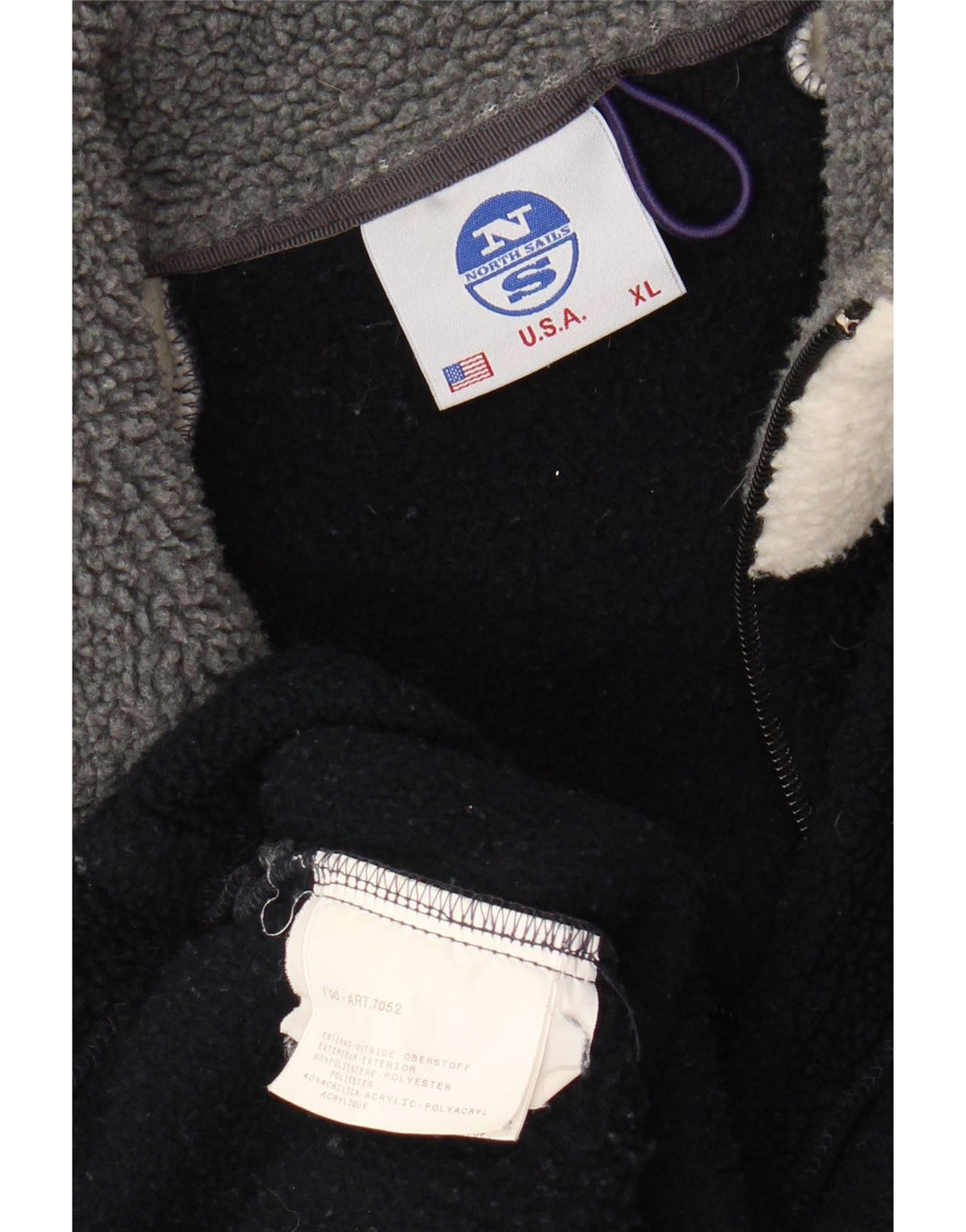 NORTH SAILS Jersey De Forro Polar Con Cuello Y Cremallera Para Hombre XL Azul Marino Colorblock