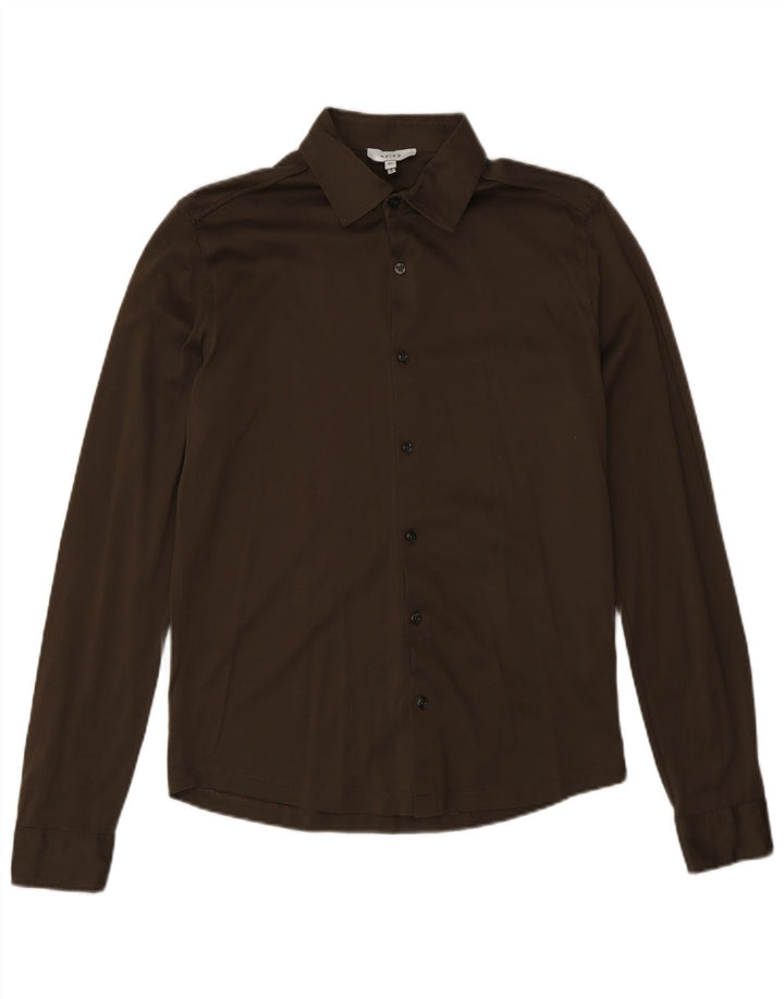 Camisa Reiss Hombre XS Algodón Marrón