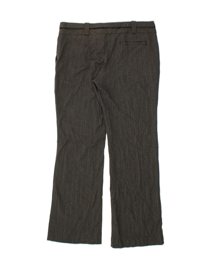 MOSSIMO Womens Bootcut Suit Trousers US 10 Large W34 L31 Grey Striped Vintage Mossimo and Second-Hand Mossimo from Messina Hembry 