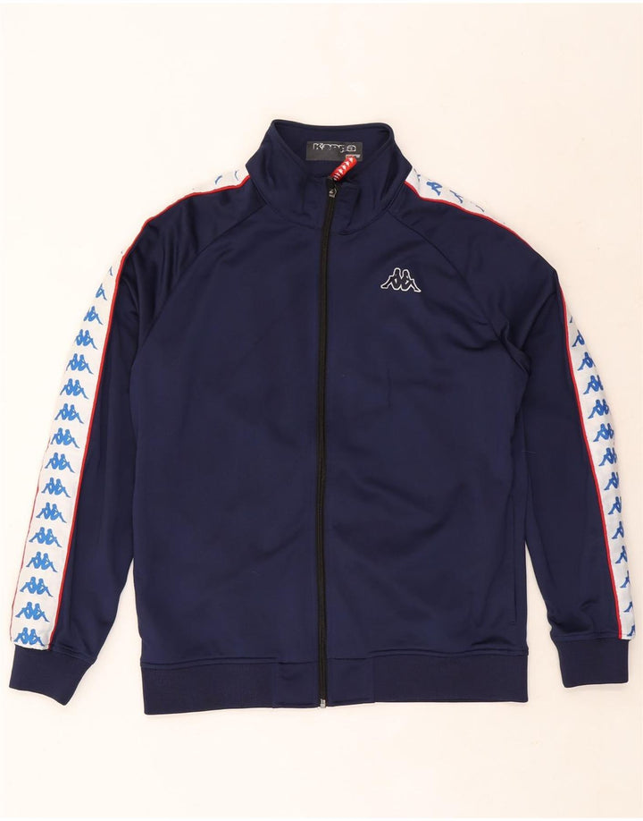 Kappa Hombre Chaqueta Top De Chándal Con Gráfico Medium Azul Marino Colorblock