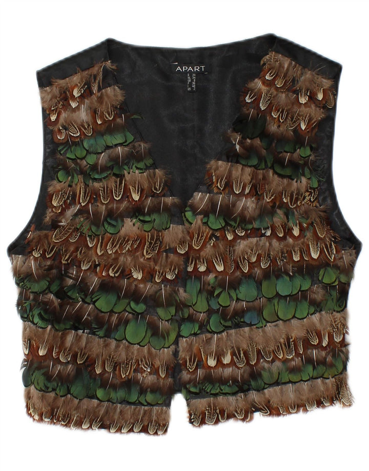 APART Chaleco para mujer UK 8 Small Poliéster a rayas negras