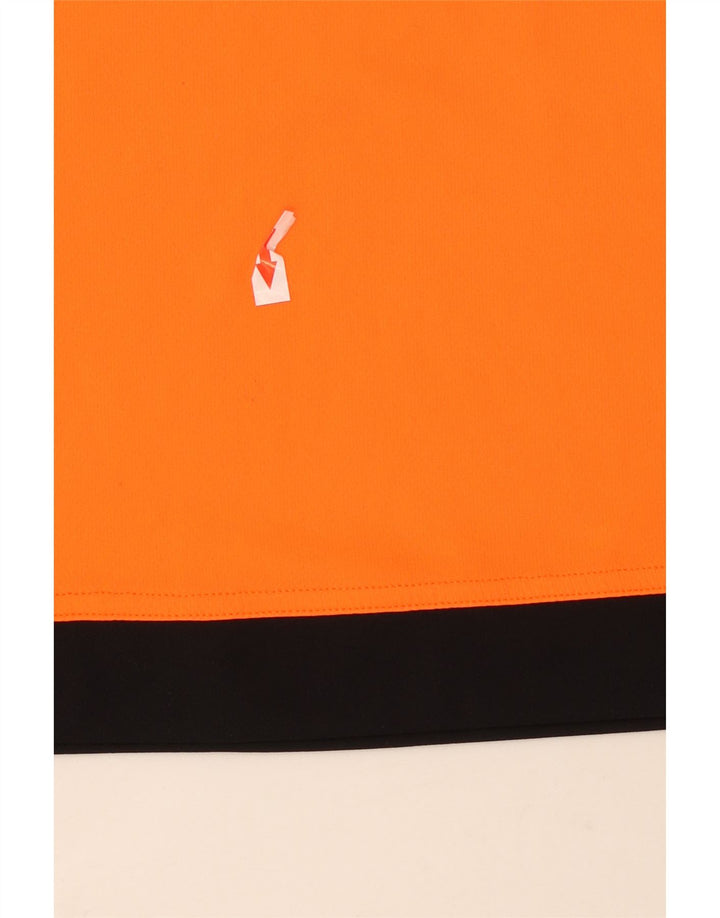 Adidas Hombre Climalite Camiseta Top Naranja Medio Colorblock
