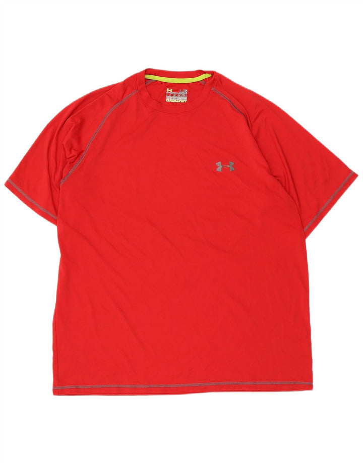 UNDER ARMOUR Camiseta Heat Gear para hombre Top Grande Poliéster rojo