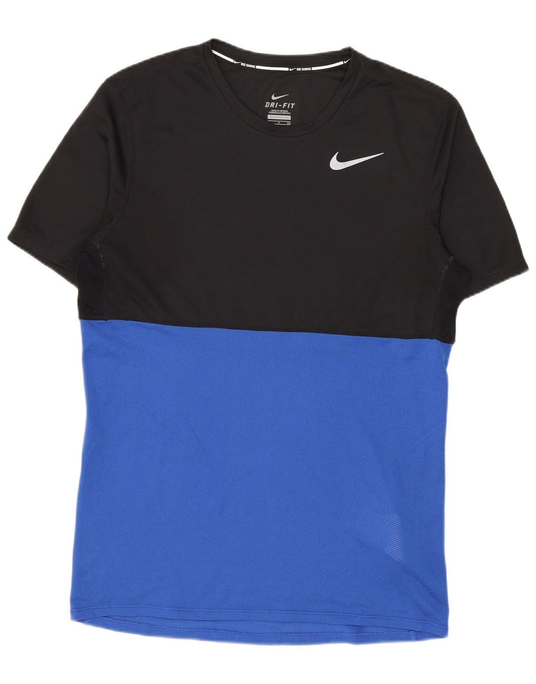 NIKE Camiseta Dri Fit para Hombre Top Small Negro Colorblock Poliéster