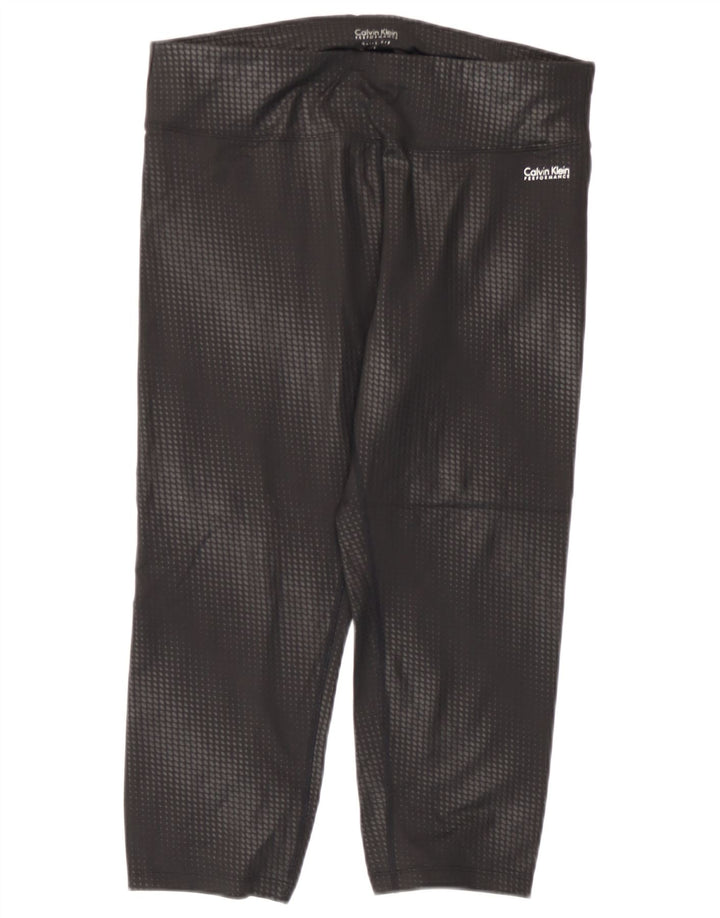 Calvin Klein Leggings Capri Performance para Mujer Reino Unido 14 Grande Negro Geométrico