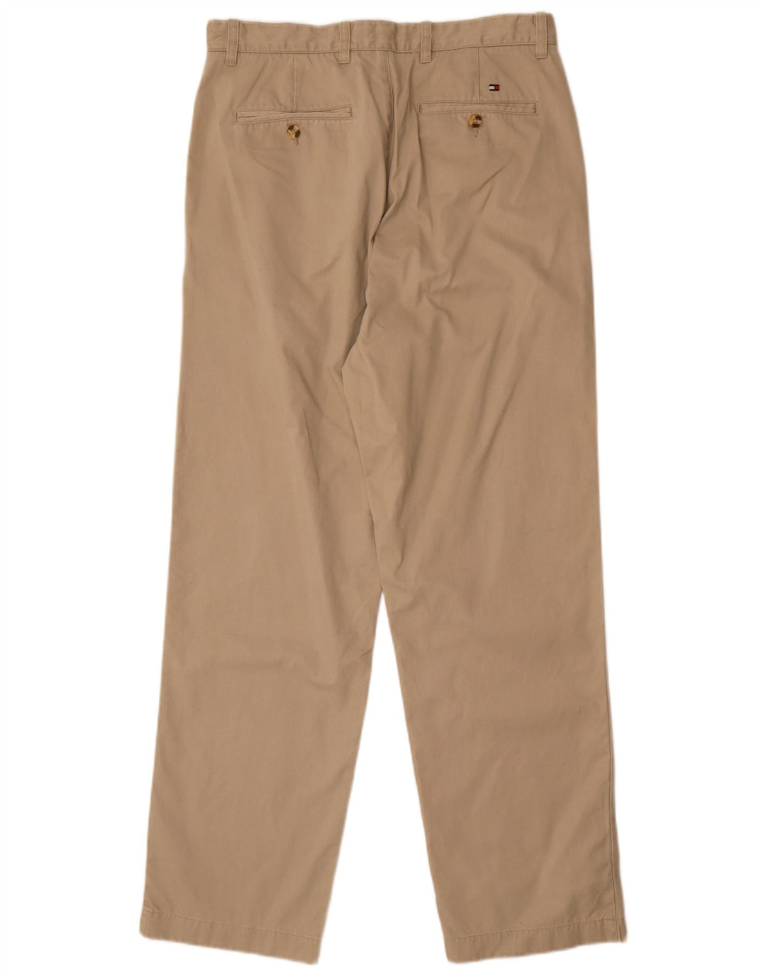 TOMMY HILFIGER Pantalón chino recto para hombre W33 L32 Algodón beige