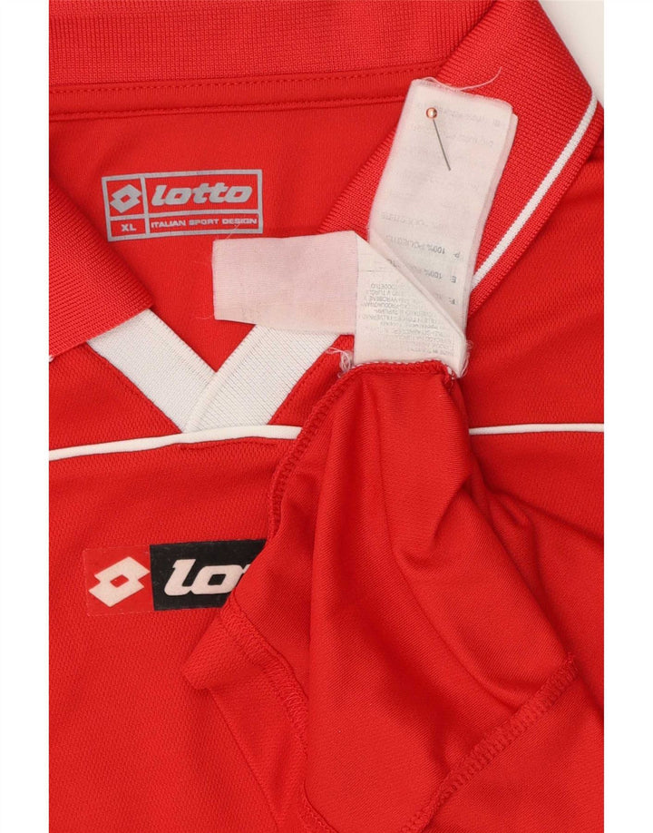 Lotto Polo Gráfico Hombre XL Poliéster Color Block Rojo