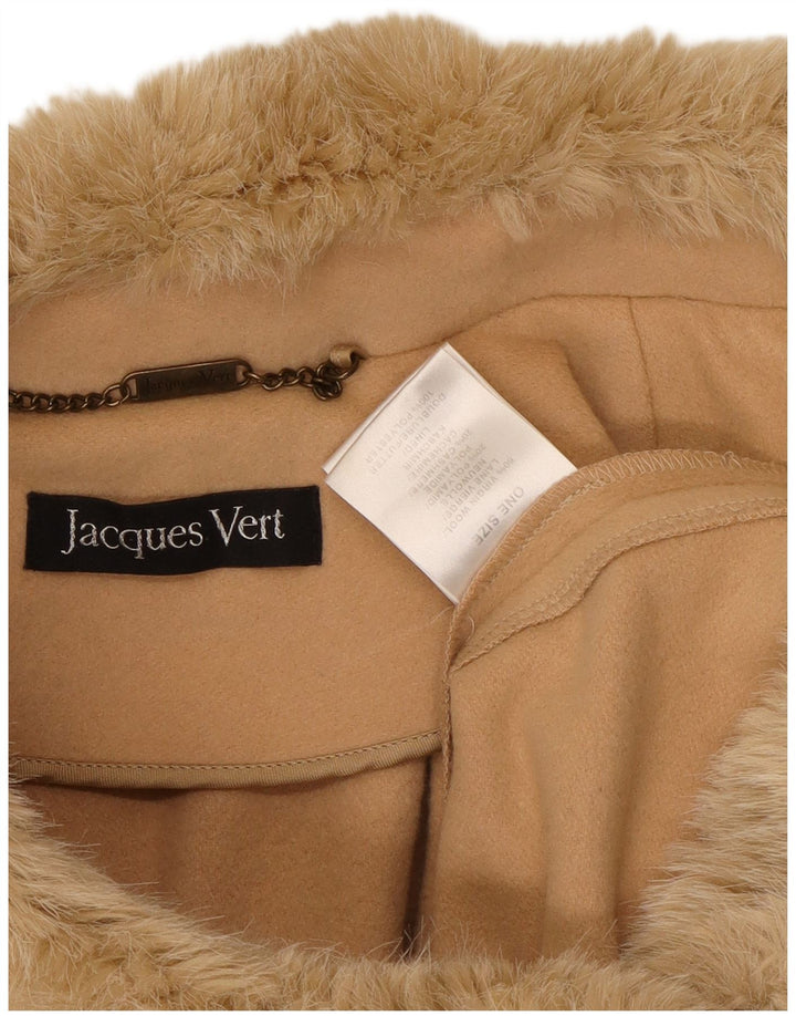 Jacques Vert Abrigo Poncho Mujer Talla Única Lana Beige