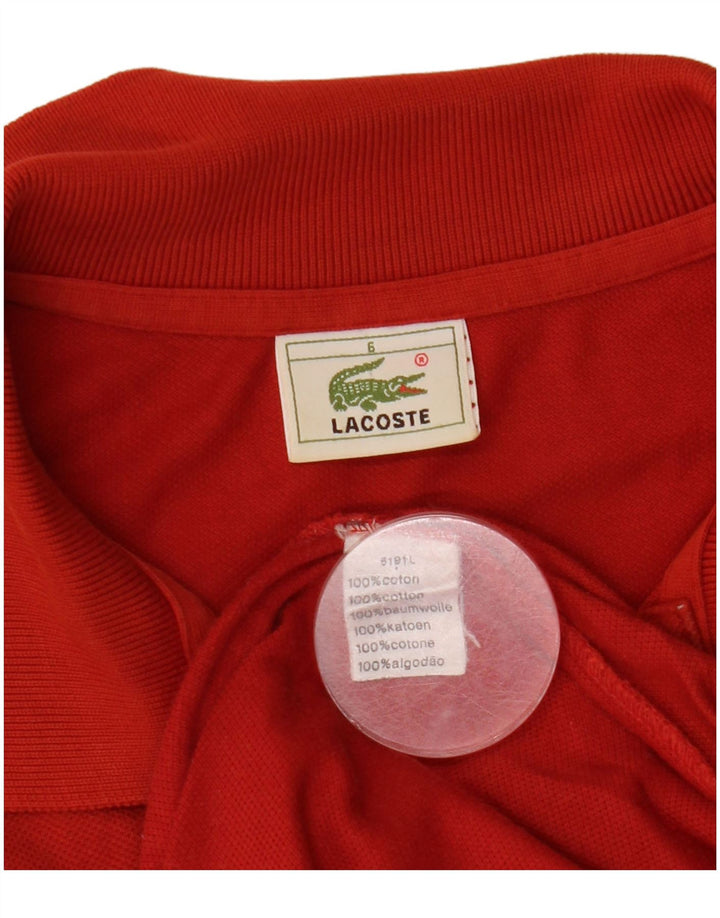 Polo Lacoste Hombre Talla 6 XL Algodón Rojo