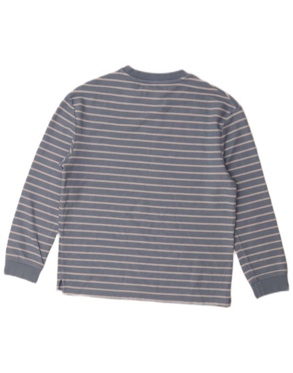 Marks & Spencer Camiseta de manga larga para niño 11-12 años Algodón a rayas azul