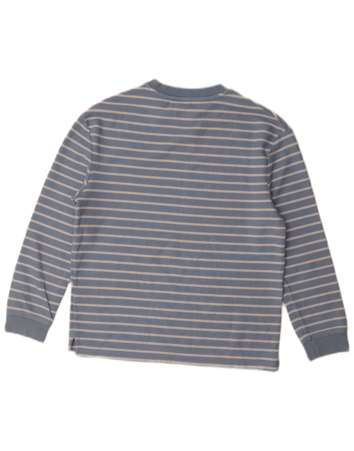 Marks & Spencer Camiseta de manga larga para niño 11-12 años Algodón a rayas azul