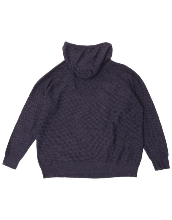 Marks & Spencer Jersey con capucha para mujer UK 44 Medium Azul marino Viscosa