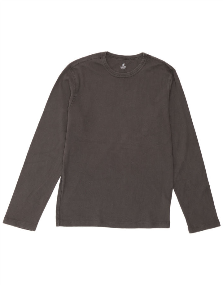 Gap Hombre Entallado Top Manga Larga Algodón Gris Grande