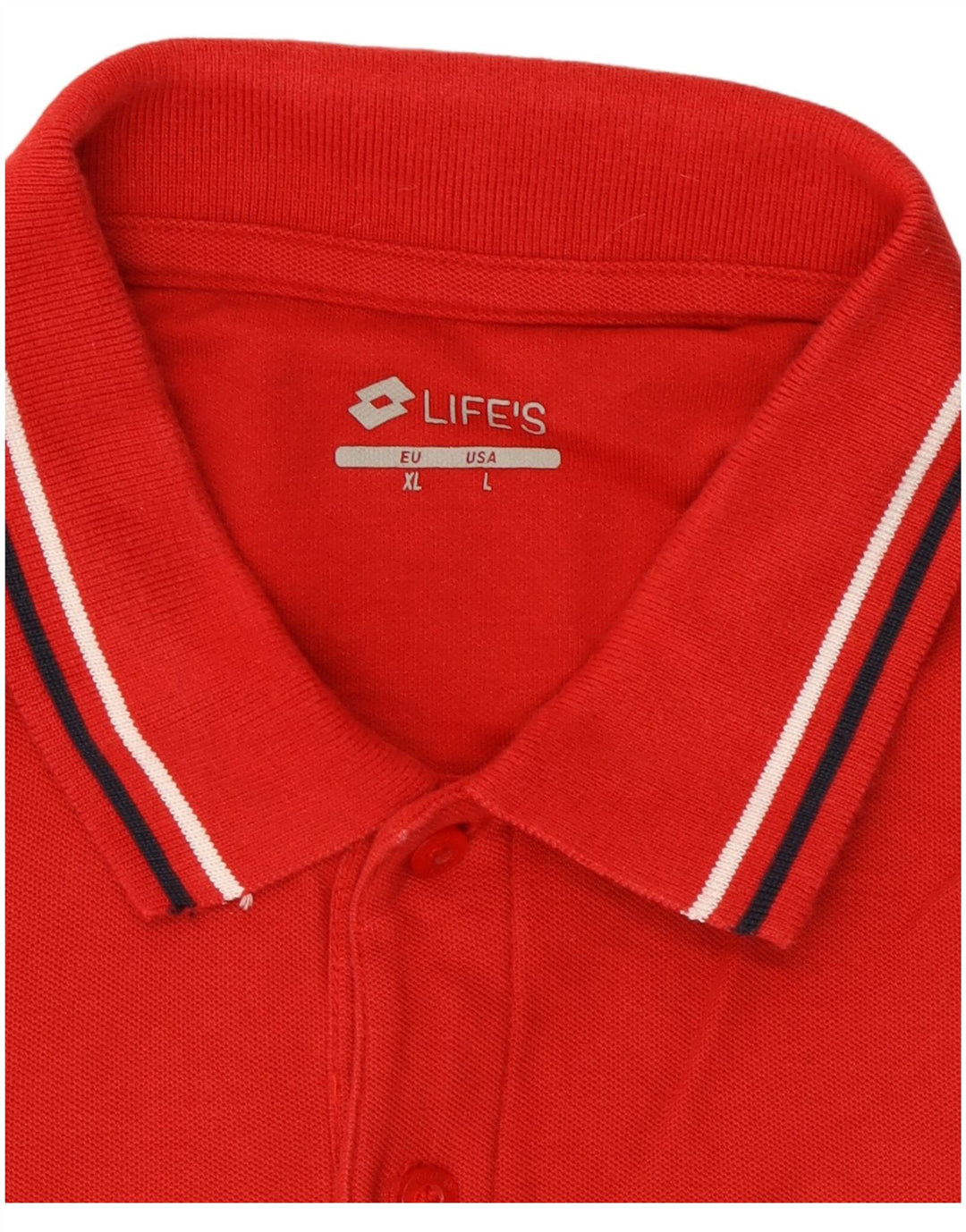 Polo Lotto Hombre Grande Rojo Algodón