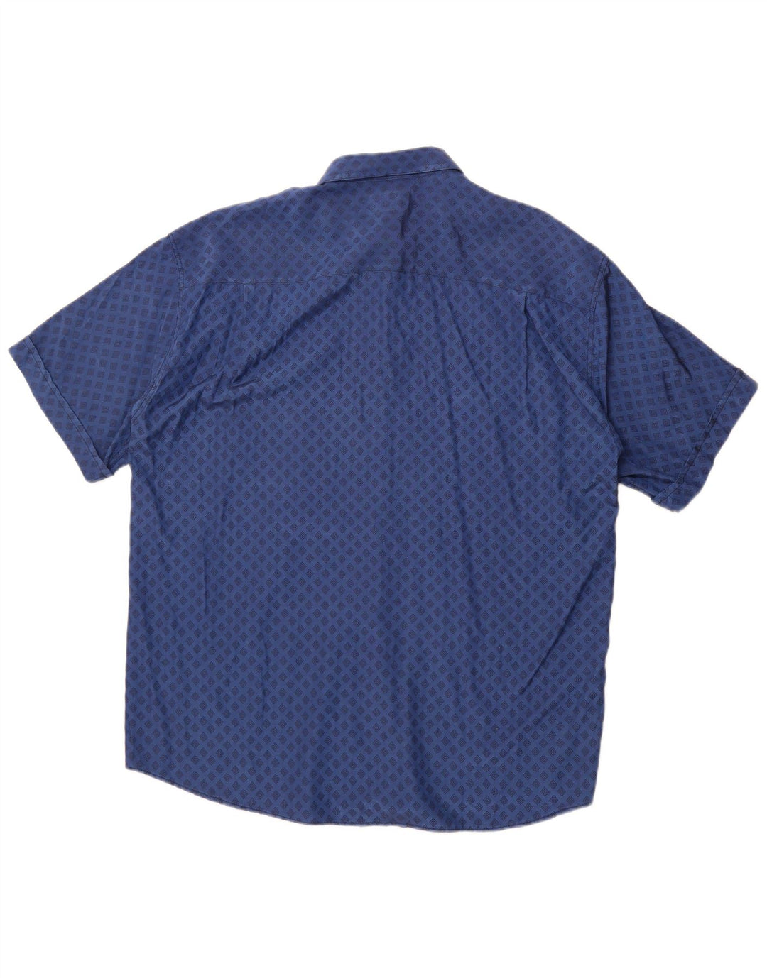 Camisa Raybest Hombre Manga Corta XL Viscosa Geométrica Azul Marino