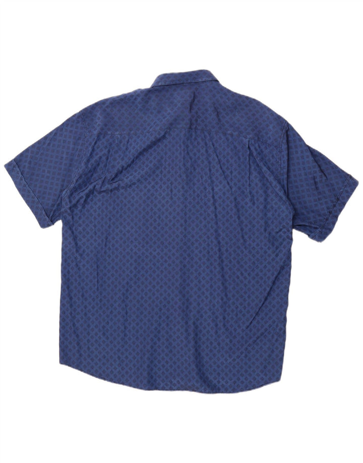 Camisa Raybest Hombre Manga Corta XL Viscosa Geométrica Azul Marino