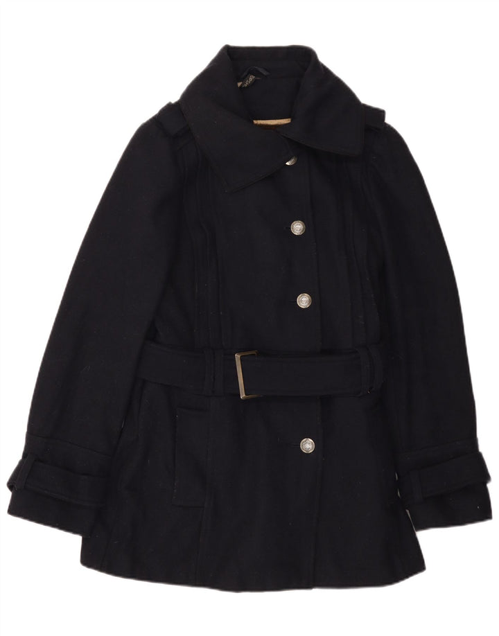 Topshop Abrigo para mujer UK 44 Lana azul marino mediana
