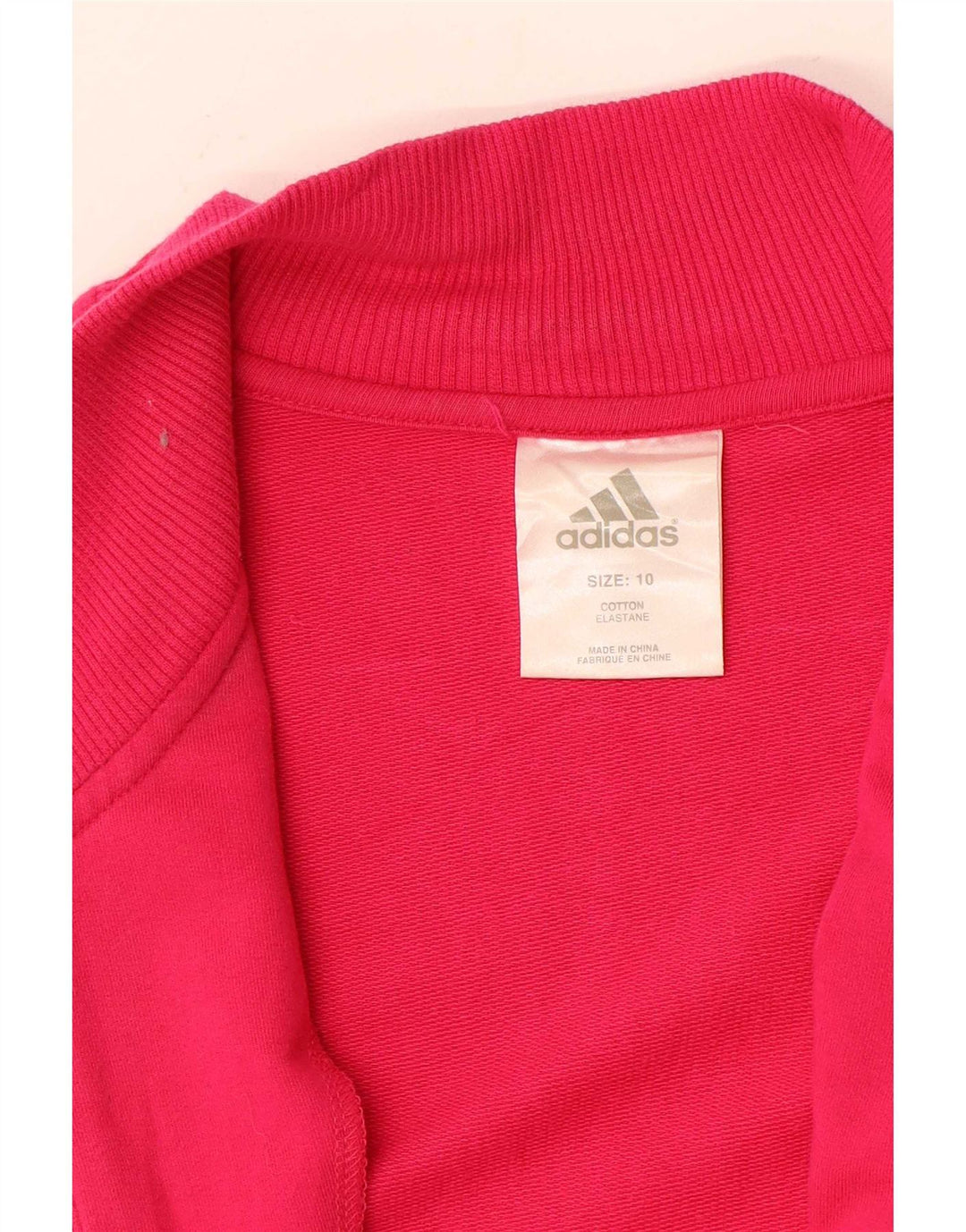 Adidas - Chaqueta de chándal para mujer, talla 10, algodón rosa pequeño