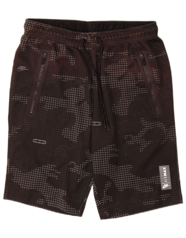 Nike Pantalones cortos deportivos para hombre mediano W32 L10 negro camuflaje poliéster