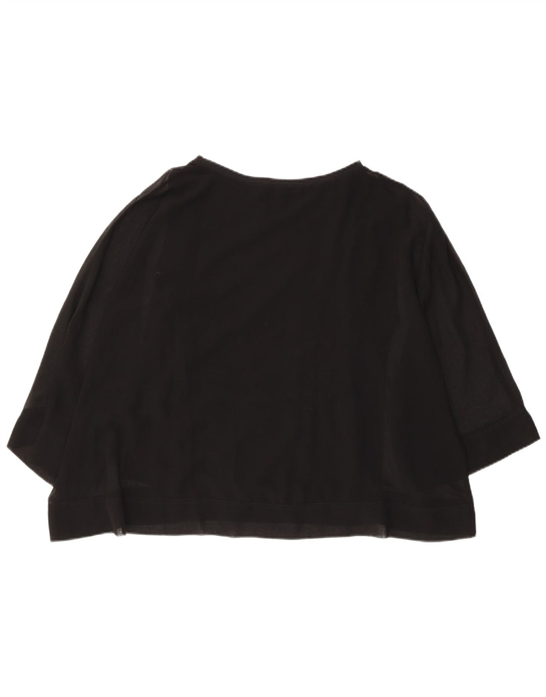 Zara Blusa Corta De Ajuste Suelto para Mujer Top UK 44 Grande Negro Moderno