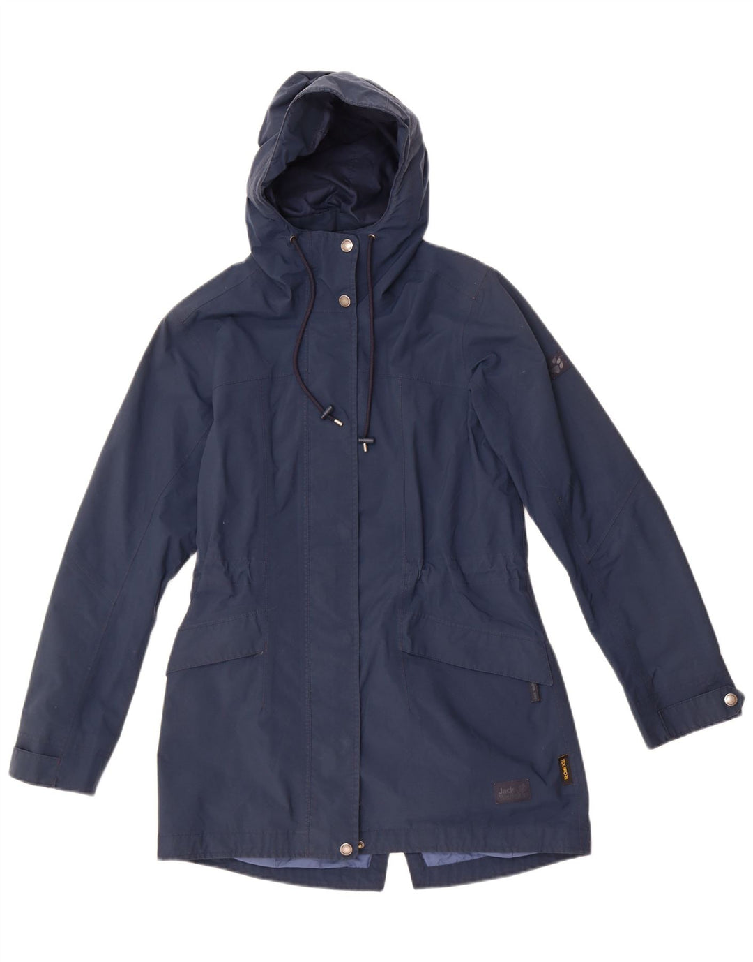 Jack Wolfskin Chaqueta cortavientos con capucha para mujer UK 8/10 Small Azul marino