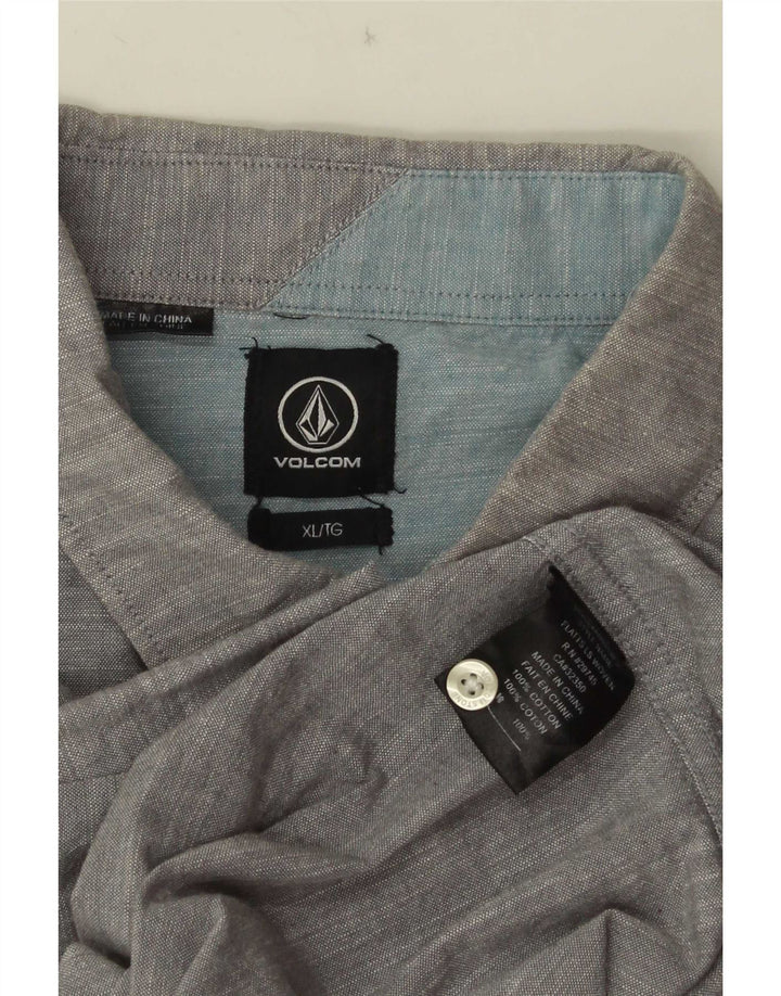 Camisa Volcom Hombre XL Gris Algodón