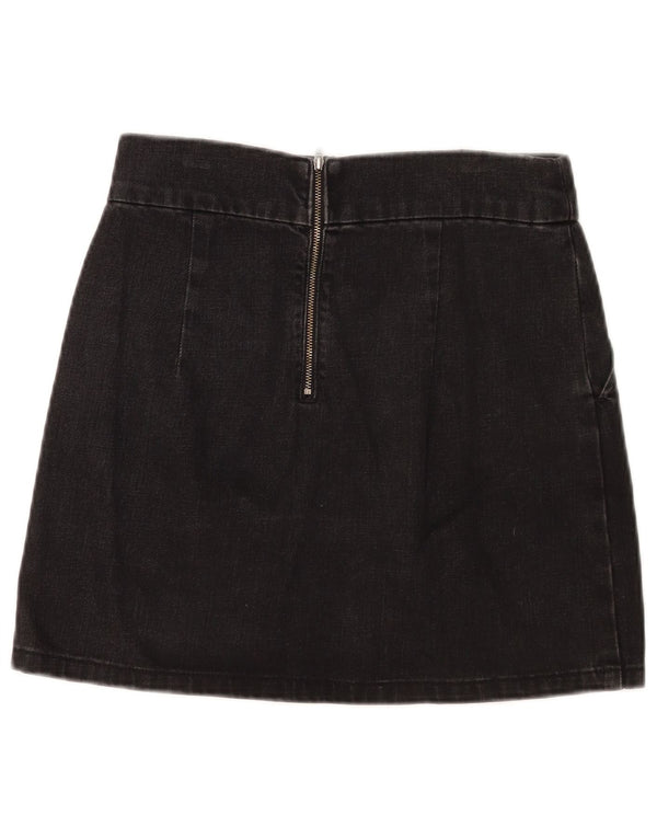 Topshop Minifalda Vaquera W28 Mediana De Algodón Negro Mujer