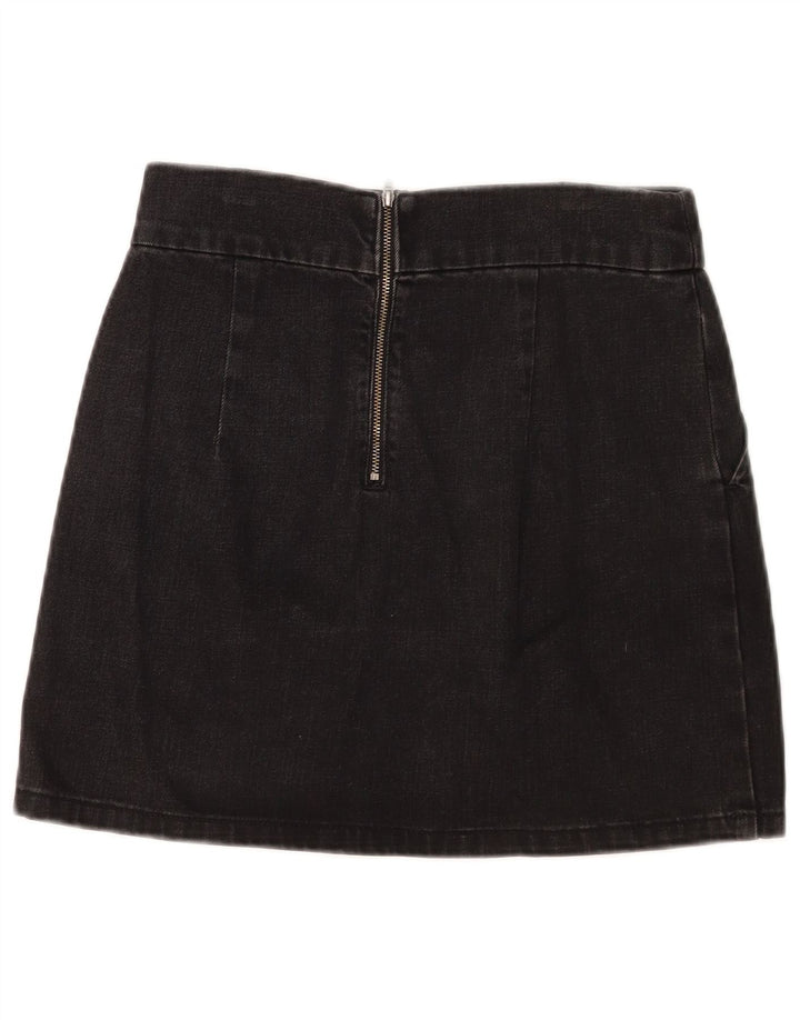 Topshop Minifalda Vaquera W28 Mediana De Algodón Negro Mujer