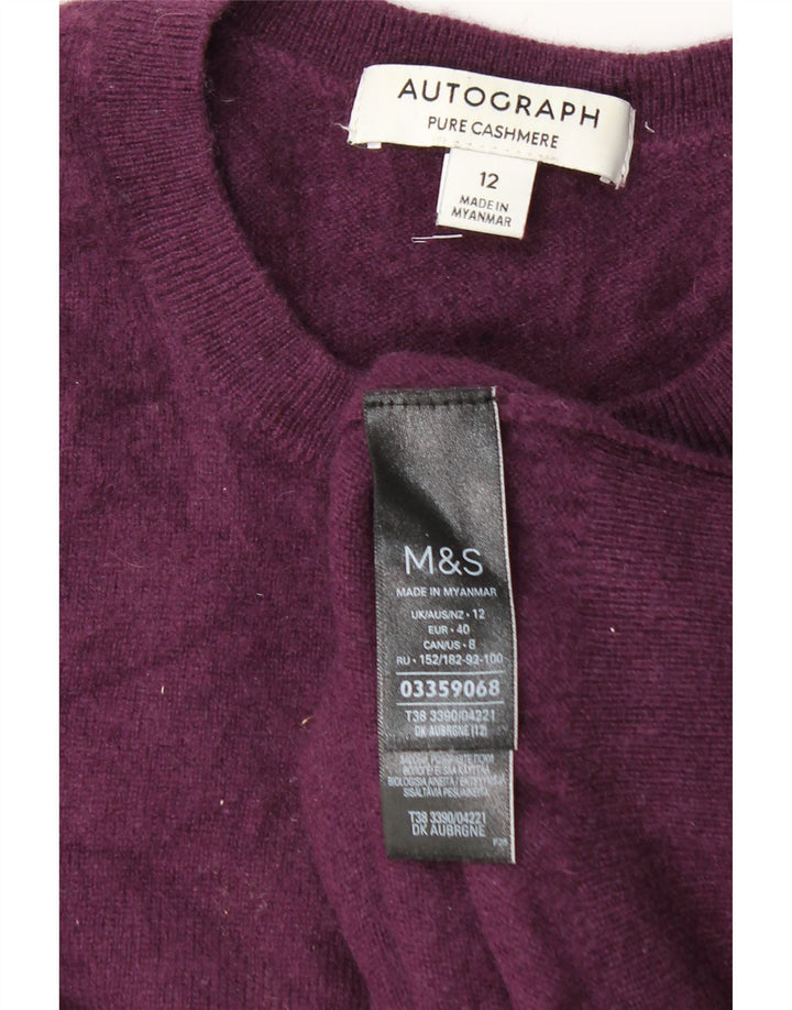 Marks & Spencer - Jersey de cuello redondo para mujer, talla 40, color morado mediano