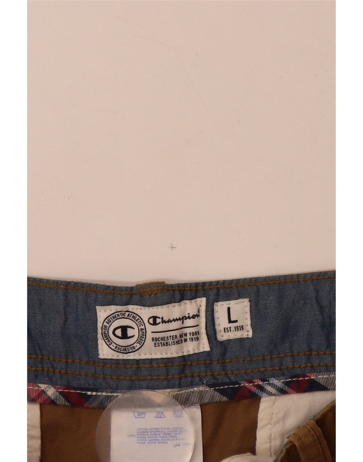 CHAMPION Pantalones cortos cargo para hombre medianos W36 Algodón beige