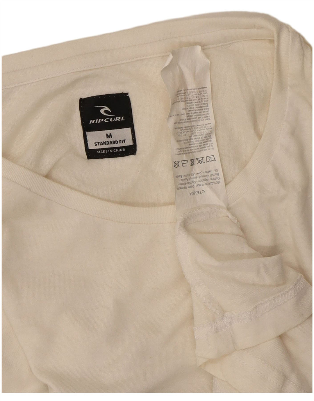 Rip Curl - Camiseta de corte estándar para hombre, parte superior mediana de algodón con bloques de color blanco
