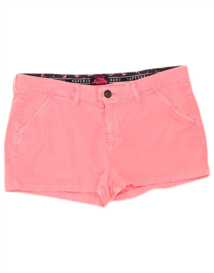 Superdry Hot Pants Mujer W34 Algodón Rosa Grande