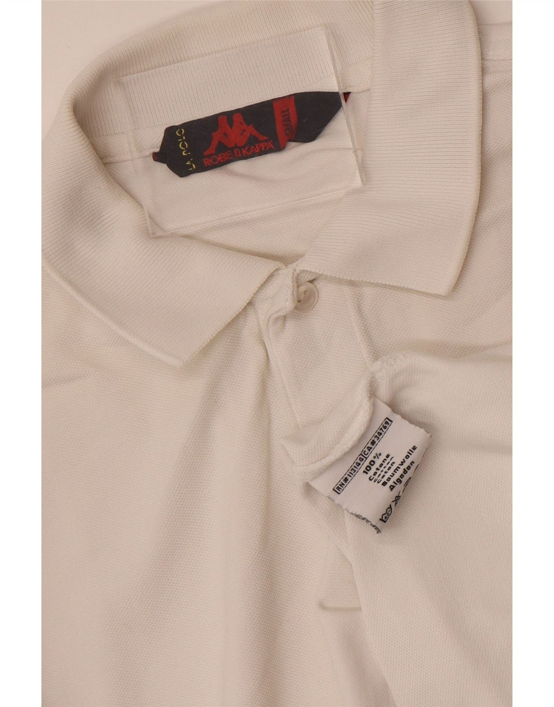 Kappa Polo Hombre Small Blanco Algodón