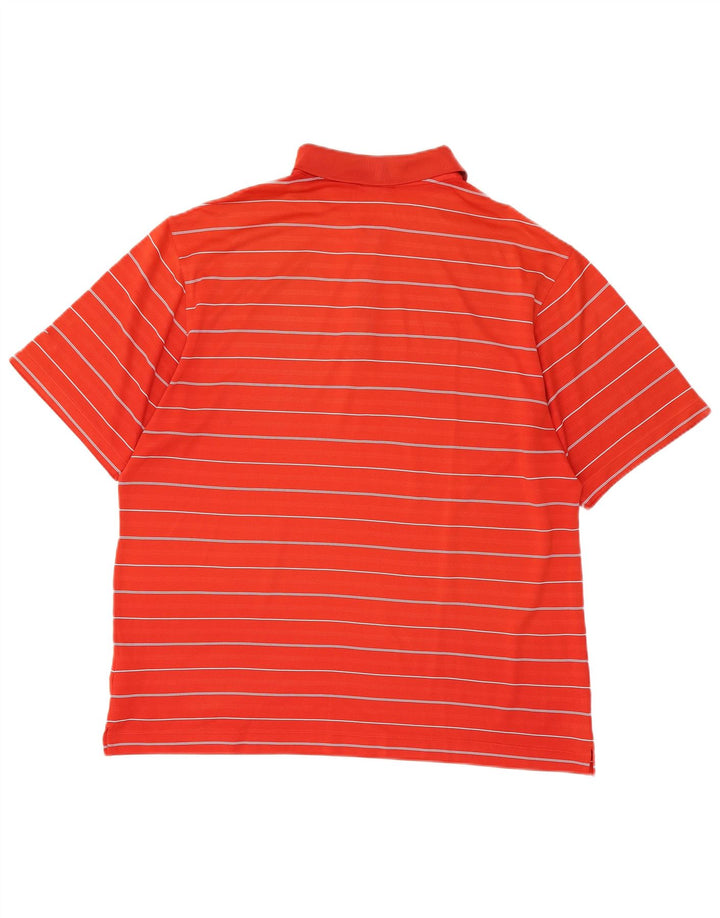 Nike Polo Dri Fit para hombre poliéster de rayas rojas grandes