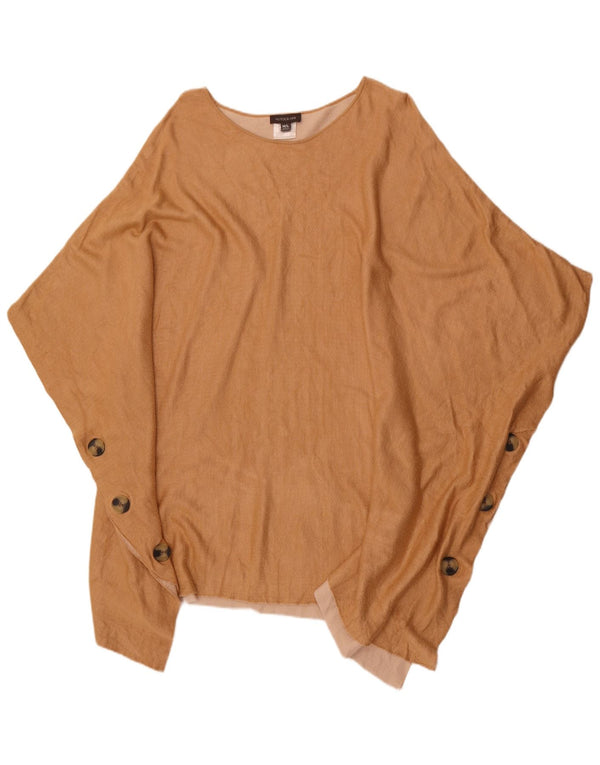 Autograph  Womens Poncho Jumper UK 14 Medium Beige Cotton
